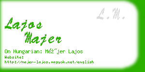 lajos majer business card